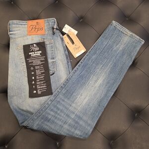 PRPS Le Sabre Slim Tapered Skinny Indigo Blue Denim Men's Jeans Size 36 NWT